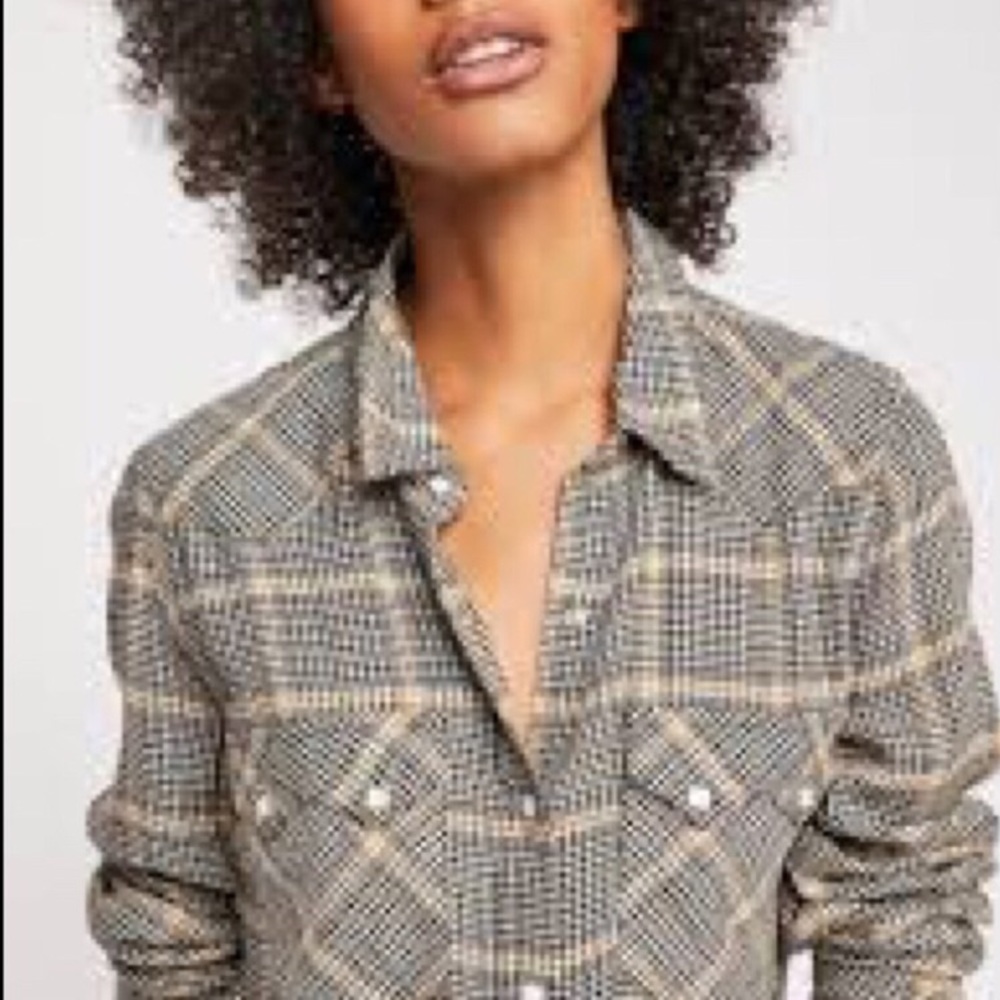 Free People Wyoming Winds Button Up Shirt